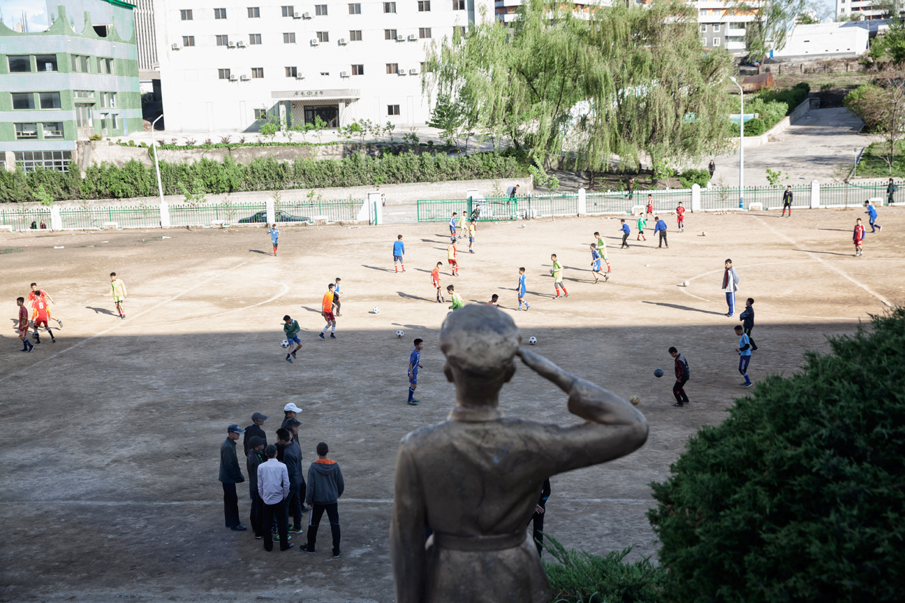 Fussball, ist sehr beliebt in Nordkorea.