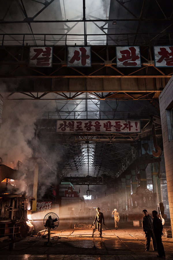 Der Cholima Stahl Komplex in der Nähe von Nampho, einer Stadt im Westen von Nordkorea.